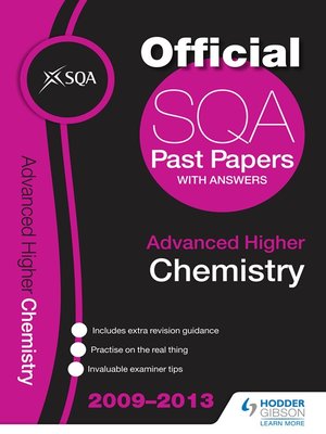 cover image of SQA Past Papers 2013 Advanced Higher Chemistry